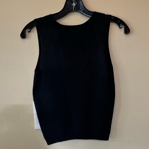 DKNY - Black Sleeveless Dress Top - Size Petite Small - Picture 2 of 3